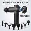 Professionelle Massagepistole 99 Geschwindigkeiten LCD Touchscreen. Tiefengewebs-Muskelentspannungsgerät mit 8 Köpfen, leiser Handheld-Massager, Typ-C.