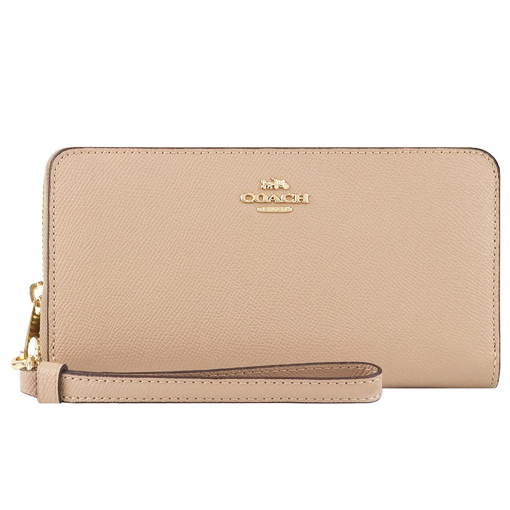 

Wallet Long Wallet C3441 with Strap Round Zip for Women [Coach] (IMTAU Taupe) [Used]