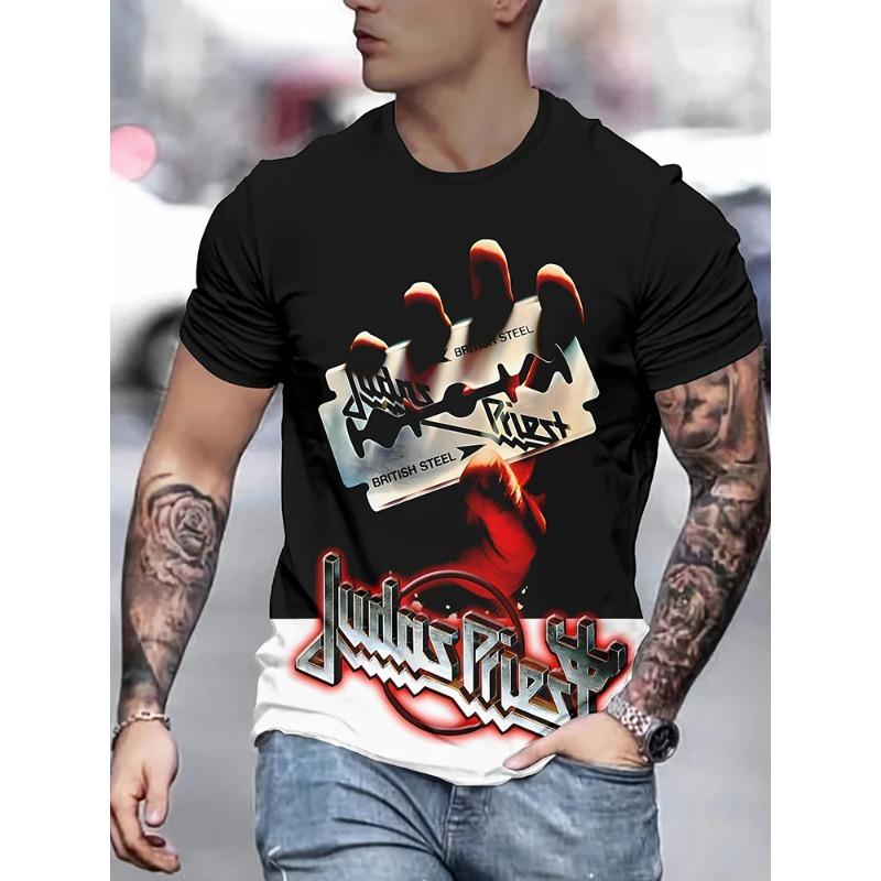 New Retro Style 3D Wolf Print Men's T-shirt Summer Daily Men's Casual T Shirt Outdoor Street Men Fashion Street Short Sleeve Tee