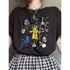 Women's Casual Round Neck Portrait Printed Polyester Fiber T-Shirt Fashion Street Oversized Short-Sleeved Summer Ladies Clothing