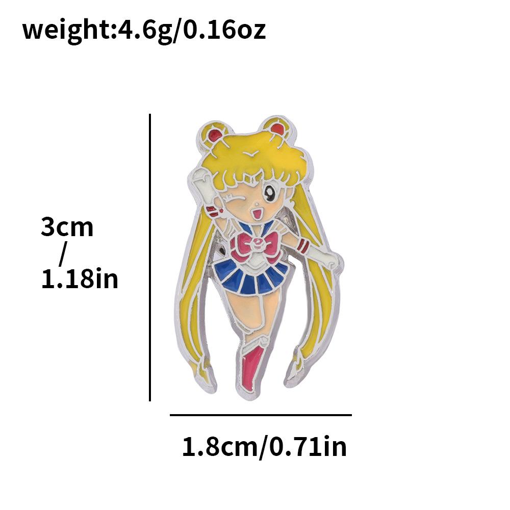 Японский аниме-значок Сейлор Мун из металла, милая анимация, луна, заяц, брошь из сплава Сейлор Мун.