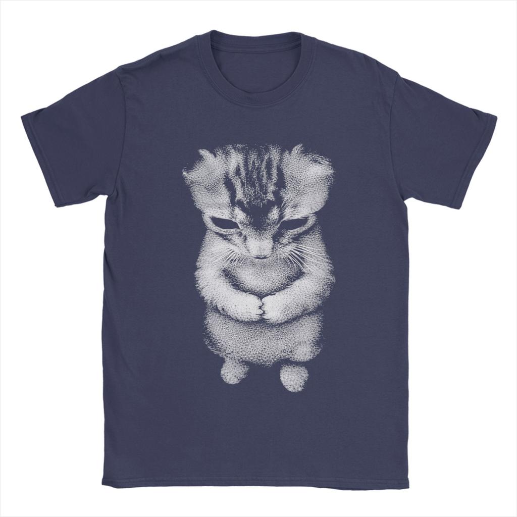 Unisexs TShirts Funny Cute Sad Crying Cat Meme Amazing 100 Cotton Tees Short Sleeve El Gato Munchkin Kitten Art T Shirt Clothing