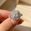 925 Sterling Silve Fashion Square Flashing Ring Geometric Luxury Inlaid AAA Cubic Zirconia Wedding Accessories Women Zircon