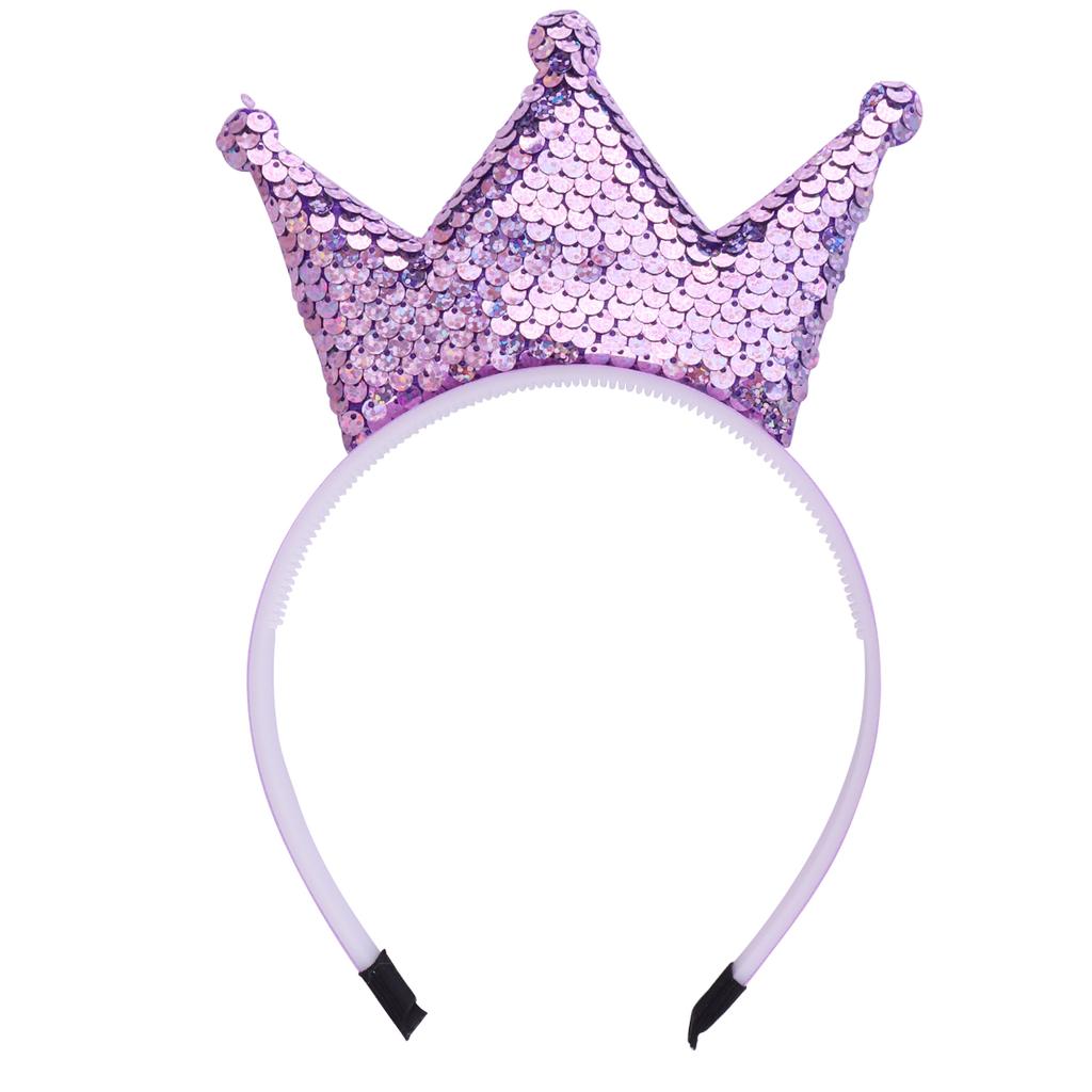 Sequins Crown Headband Girls Hair Bands Glitter Crowns Hair Hoop Women Hair Accessories for Party Favors Headdress Gift