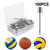 100 PCS Sport Ball Inflating Pump Needle Pump Adapter Basketball Valve Pump Stainless Steel Pump Pin Bicycle Spare Parts