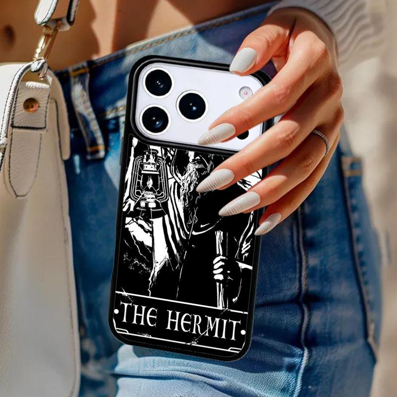The Hermit Tarot Card Witchcraft Phone Case For iPhone 17 Air 14 15 13 12 Max Cover For Apple 16e 11 Pro Max Plus Coque