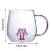 Glasbecher 3D Cartoon Tierform Gläser Zuhause Niedlich Wasser Kaffee Glas Einlagiger Becher Mit Gästen Saft Kaltgetränkebecher 380ml