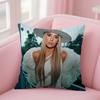 Singer L-Lainey W-Wilson Pillow Case Square Double-Sided Printing Short Plush Sofa Cushion Cover Bedroom Bedside Pillow