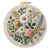 1set Floral Embroidery Kit, Including Stitch Instructions and Tools, Suitable for Beginners, DIY Cross-stitch Craft Materials.
