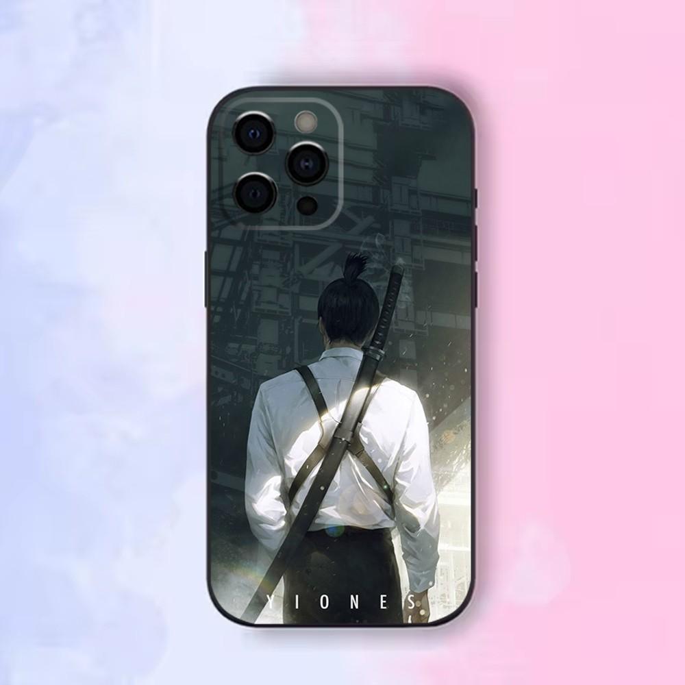 

C-chainsaw man Phone Case For iPhone16,15,14,13,12 Mini 11 Pro XR,X,XS,MAX 7,8 Plus Silicone Cover Soft Black iPhone13