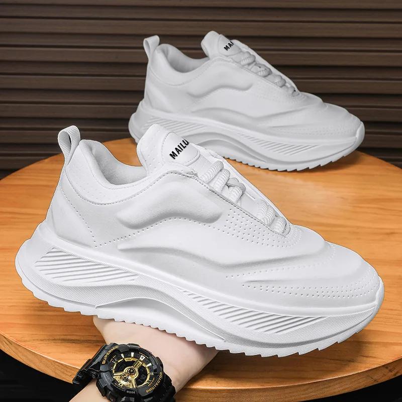 Men Sneaker Designers Sports Shoes Men Student High Quality Vulcanized Shoes Lace UP Soft Soles Outdoors Platform Running Shoes