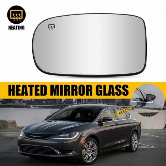 Rear View Heated Mirror Left Glass For 2011- Chrysler 200 Dodge Charger