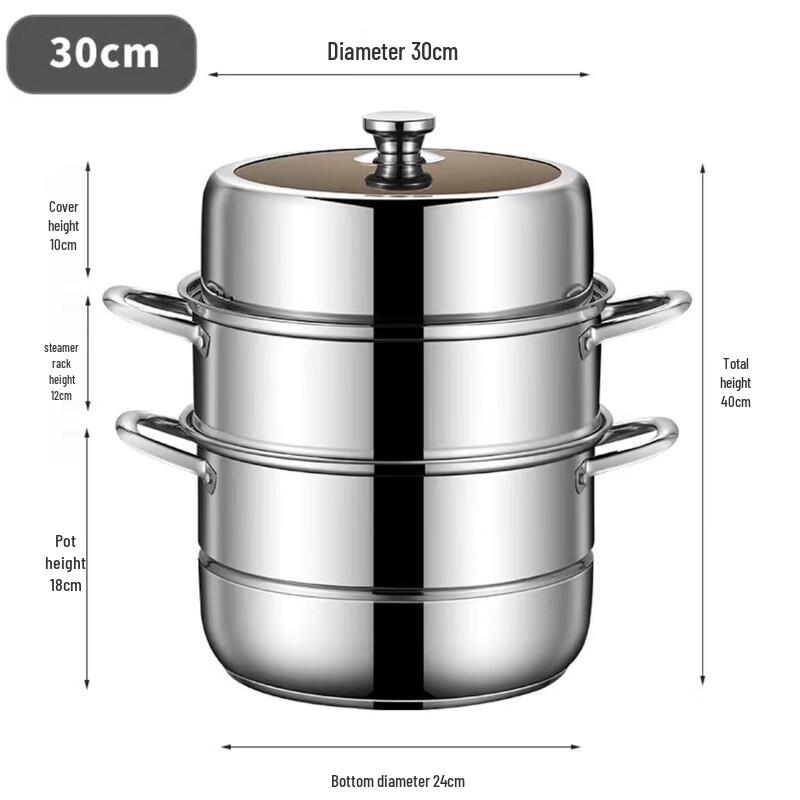 YouChuMao 304 Stainless Steel Multi-Function Steamer Pot