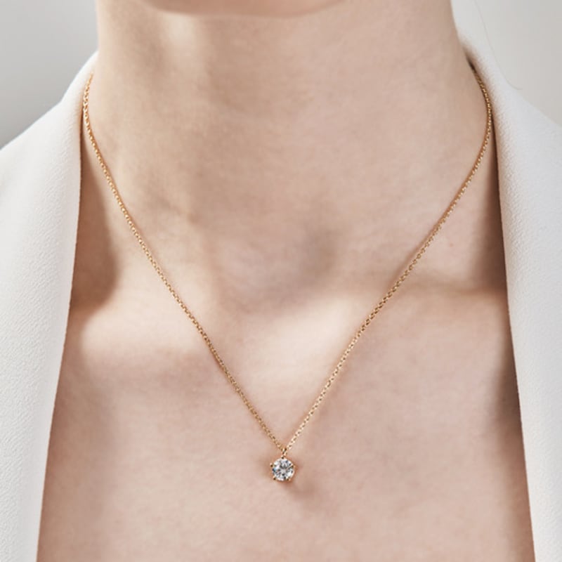 ELLE Jewelry [Elle Jewelry] Solitaire Stone 1-Part, 3-Part, 5-Part Necklace ELBRNN221