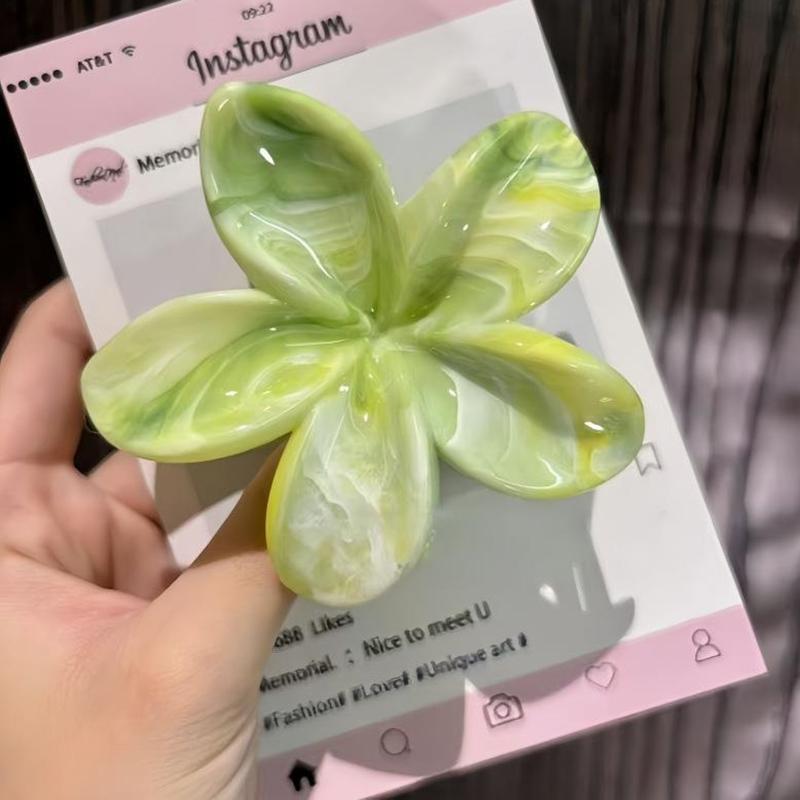 Tyrande Stumpfe Blume Griff Frisch und Süß Eierblume Hinterkopf Scheibe Haar Hai Clip Haarschmuck