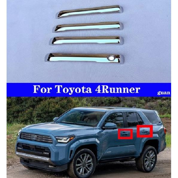 Car handle cover decorative strip silver For Toyota 4Runner 2025-2026