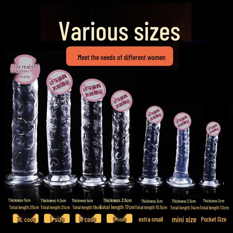 Crystal Clear Wearable Jelly Dildo for Women - Eggless Simulation Adult Pleasure Toy for Couples