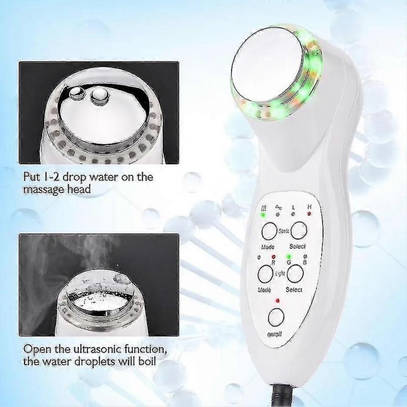 Instrumento Ultrassônico de Rejuvenescimento da Pele com 7 Luzes Coloridas LED - Ri