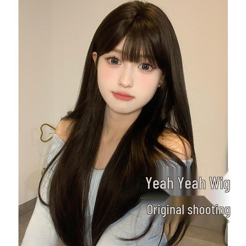 Women's Long Straight Lolita Wig - Natural, Realistic, Full Head Coverage