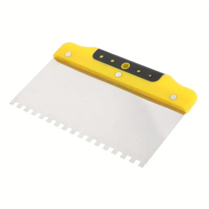 Finishing Trowel Wall Grout Spreading Tools Steel Trowel Putty Notched Spatula Concrete Drywall Trowel Construction Tools Gold