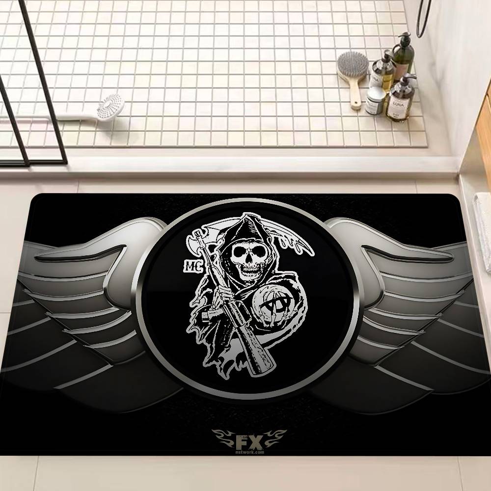 Son Of Anarchy American Crime Tv Floor Mat Kids Room Bedroom Decoration Balcony Anti-Slip Doormat Living Room Welcome Rug