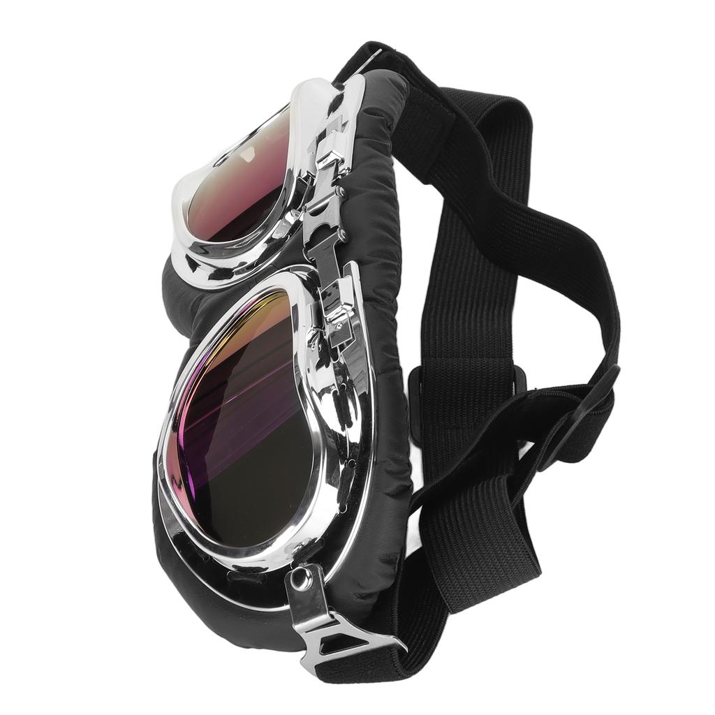 Dog Goggles Dog Eye Protection Sunglasses with Folding Frame and Elastic Strap for Medium Large Dog