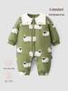 Quilted Baby Romper: Thickened 120g Bodysuit for Newborn Crawling, No-Bones Design, Autumn/Winter Collection