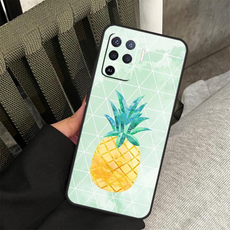 Summer Fruit Pineapple Case For Oppo A38 A18 A58 A78 A98 A79 A40 A60 A80 A16 A76 A96 A15 A74 A94 A54 A77 A17 Cover