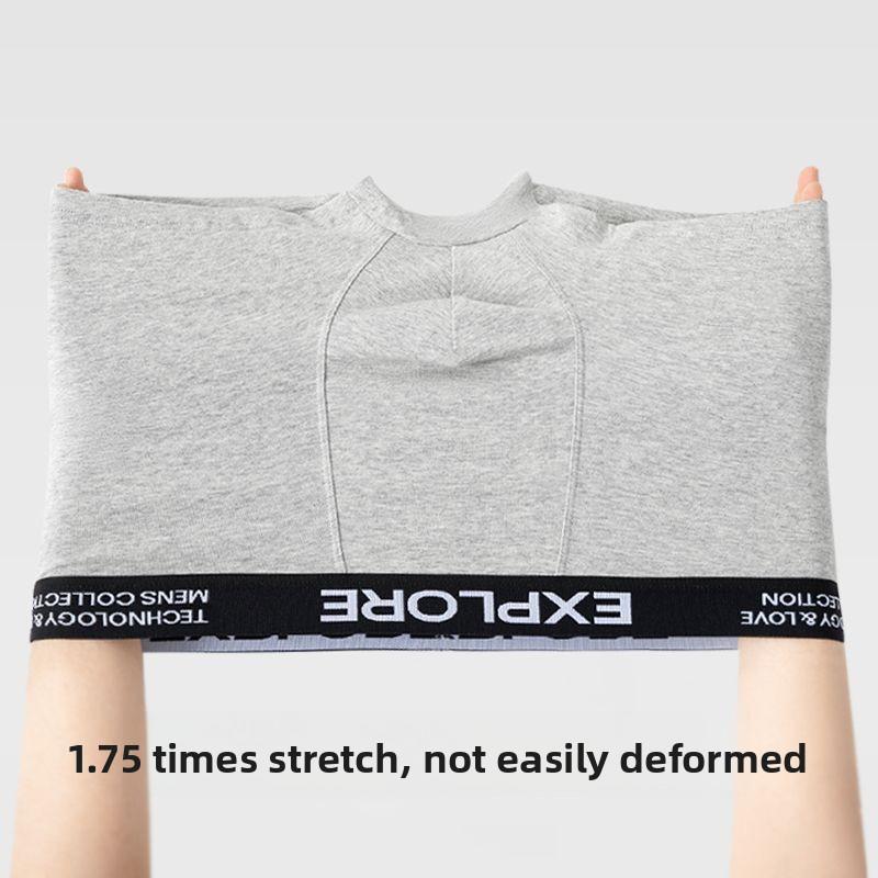 Men's Spring and Summer New Pure Cotton A Class Cotton Breathable Antibacterial Flat Angle Underwear