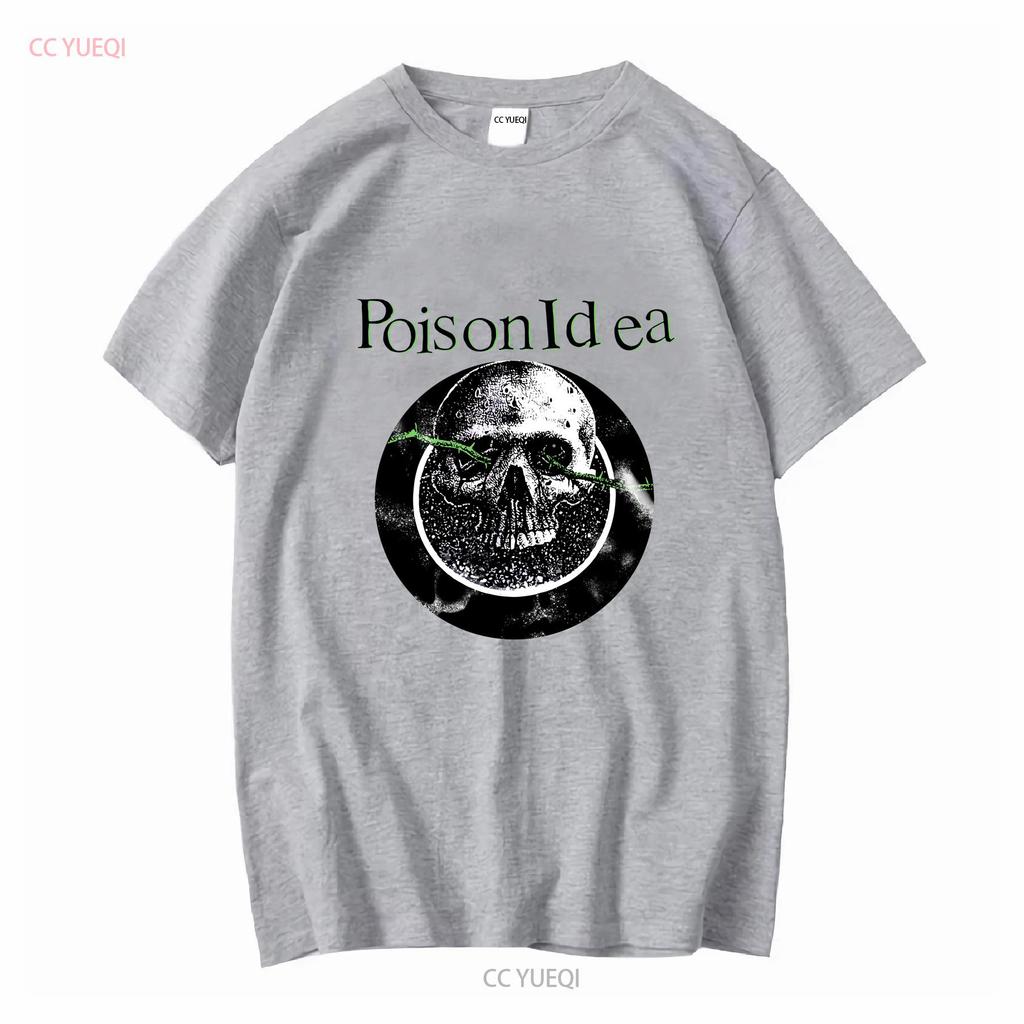 REPRINT 90 s Poison Idea band T shirt short sleeve tee NH9009 vintage Washed fashion Casual Stretched streetwear Slightly