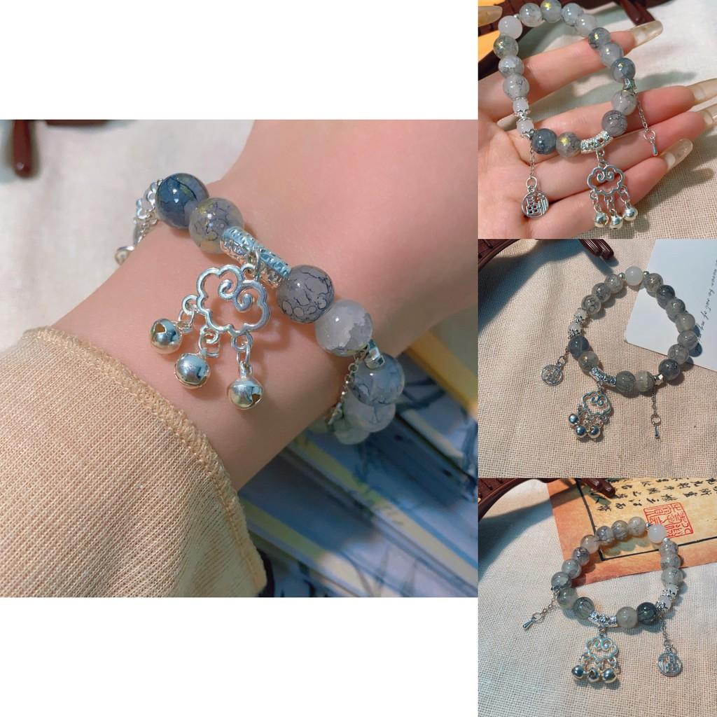 Elegant New Chinese Style Bracelet With Alloy Peace Lock Beads And Vintage Charm