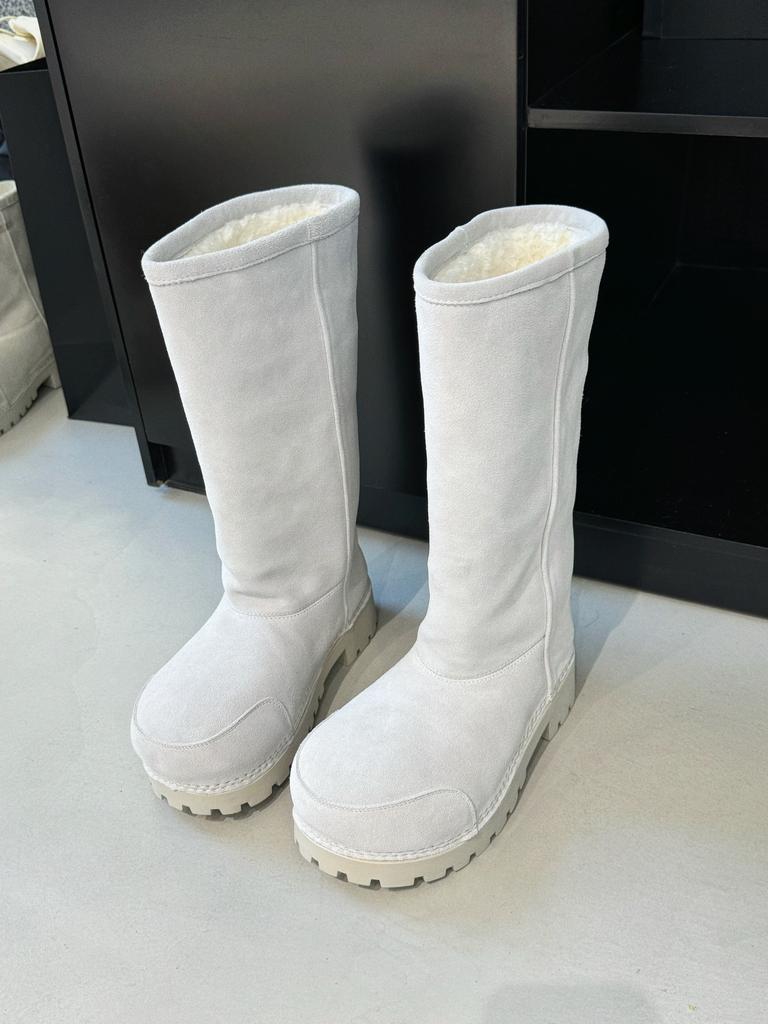 Wool Version~ Ugly Cute and Naive Big Head Snow Boots Women's Winter Thick-soled Medium Boots Thickened Velvet Warm Northeast Large Cotton Boots