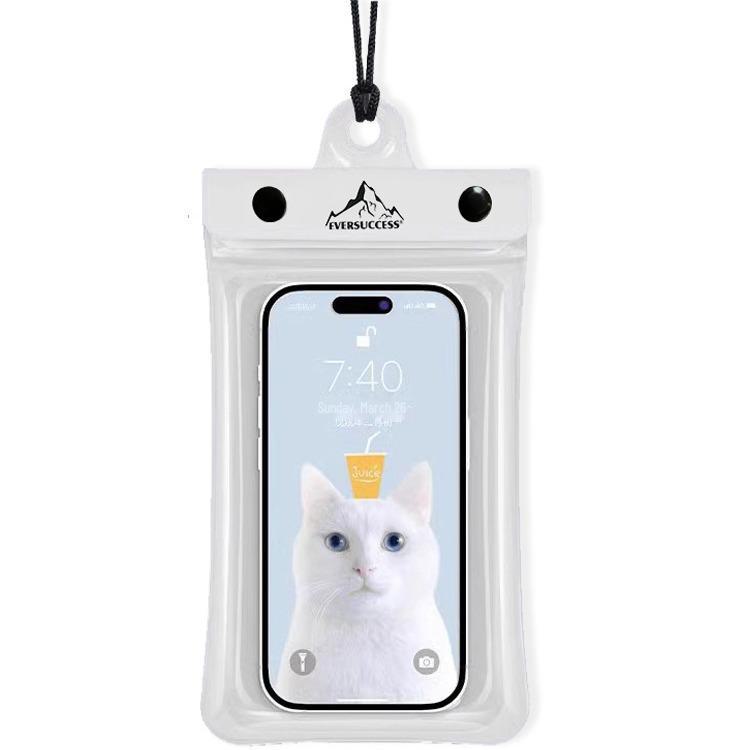 Transparent Waterproof Trifold Phone Case for Swimming & Diving - Touchscreen Friendly