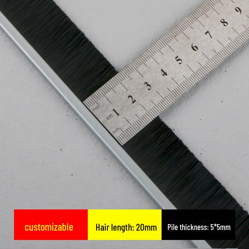 Braune kundenspezifische Nylonborstenbürste für staubdichte Abdichtung und Drehtüren