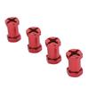 4PCS 12mm Hex Hub Adapters with Nuts Aluminum Alloy Wheel Hub Extension Adapter for 1Celsius10 RC Car 20mm Length