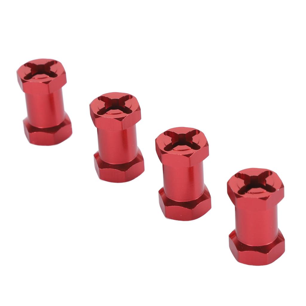 4PCS 12mm Hex Hub Adapters with Nuts Aluminum Alloy Wheel Hub Extension Adapter for 1Celsius10 RC Car 20mm Length
