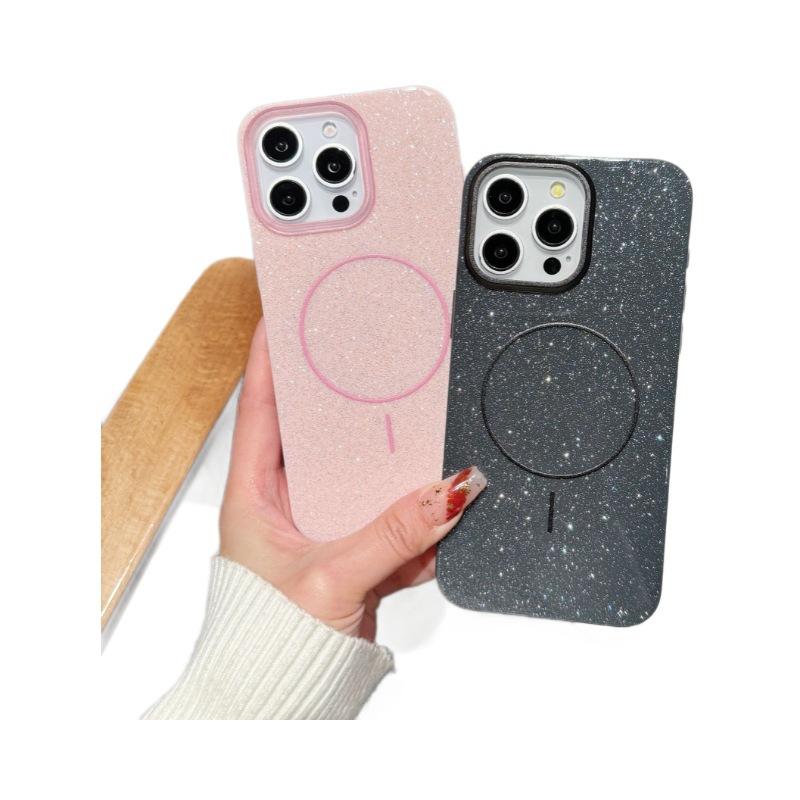 High Value Bright Glitter Light Luxury Fashion Magnetic Suction Solid Color Simple for Apple 11 Mobile Phone Case 11/11/11