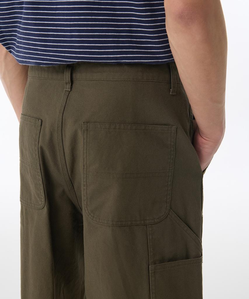 Musinsa Standard Canvas Regular Fit Double Knee Carpenter Pants [Khaki]