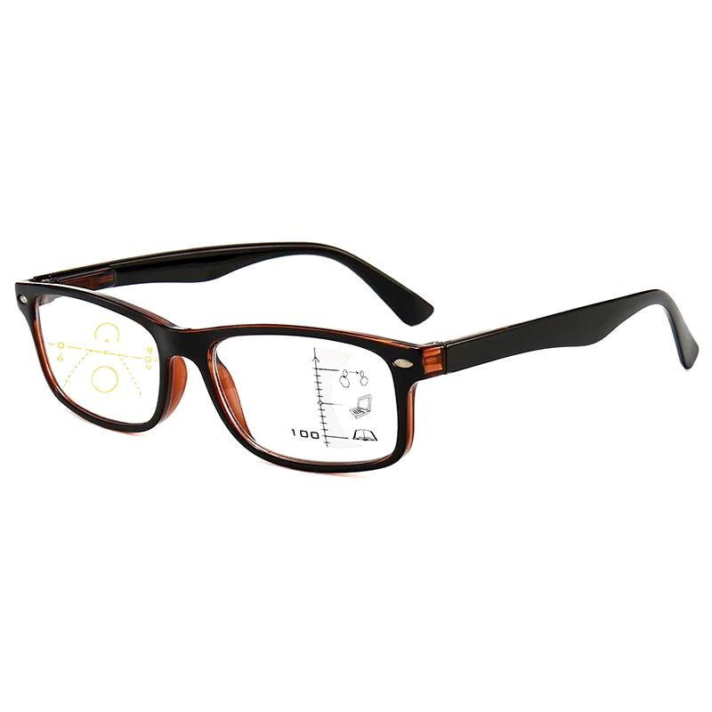 

Retro Anti Blue Rays Progressive Multifocal Reading Glasses Men Women Near Far Sight Eyeglasses Computer Goggle Eyewear gafas 3.5