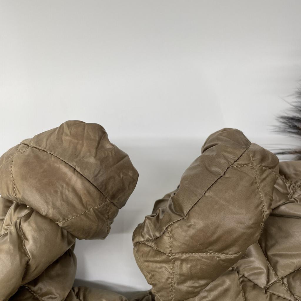 TATRAS LTA15A4399 Brown Quilted Down Coat with Fur Jacket 4 BrownUsed