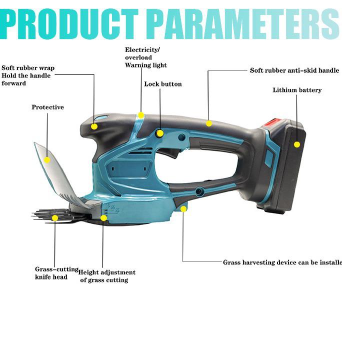 Kabelloser, wiederaufladbarer Hand-Hecken- und Rasentrimmer