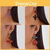 Halloween Bat Pumpkin Ghost Acrylic Earrings With Asymmetrical Animal Design For Festive Wear