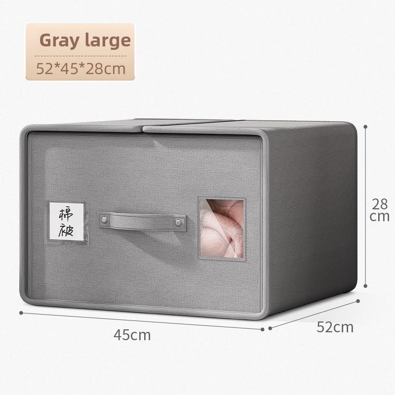 Oxford Cloth Storage Boxes for Clothes, Blankets, Bedding Foldable Stackable Closet Organizers for Bedroom