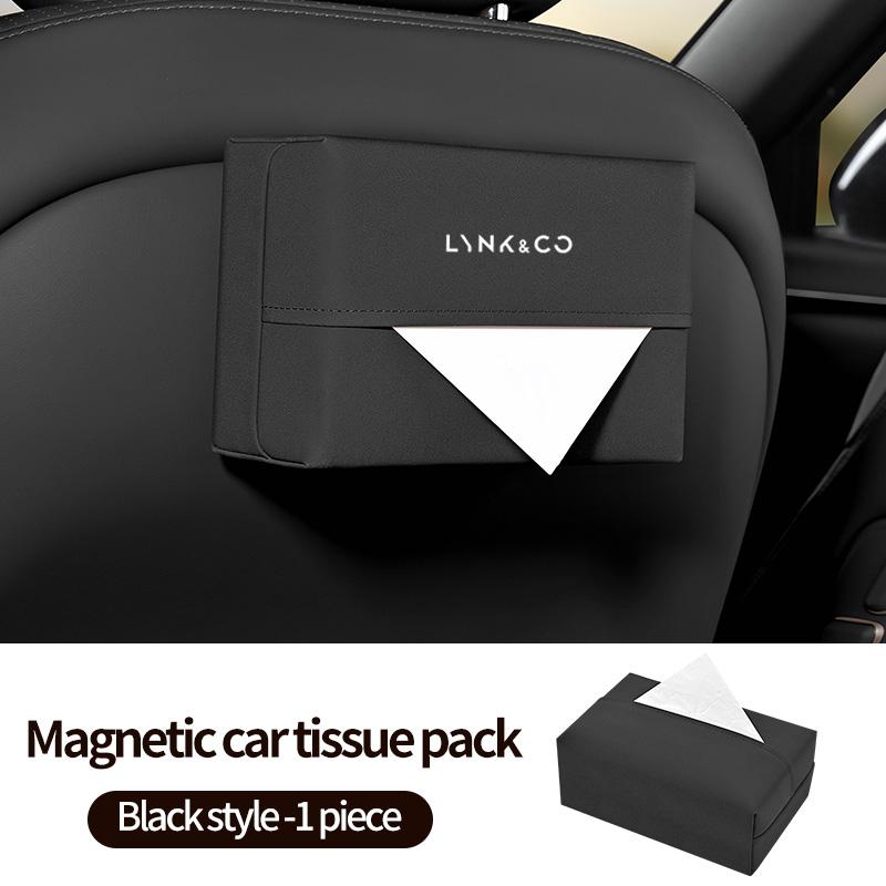 

Strong Magnetic Leather Car Tissue Bag, Car Roof & Seat Back Tissue Box, Compatible with Lynk & Co 01/Z20/06/08/09/900 чёрный
