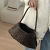 2025 Summer New Niche Design Woven Bag Large Capacity French Sailboat Bag Lazy Vacation Shoulder Underarm Bag