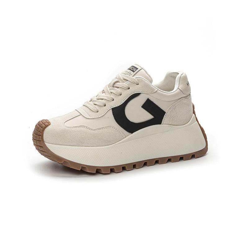 European Station Platform Forrest Gump Shoes Women's  New Breathable Inner Height Increase Sports and Leisure Shoes