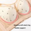 Embroidered Lace Adjustable Bra with Full Cup Soft Underwire Anti-sagging Bra Small Cup Bra for Large Breasts
