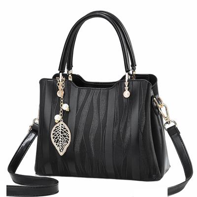 Welltude Women's Handbag, Shoulder Bag, Crossbody Bag, Perfect for Commuting, Freestanding (Black)