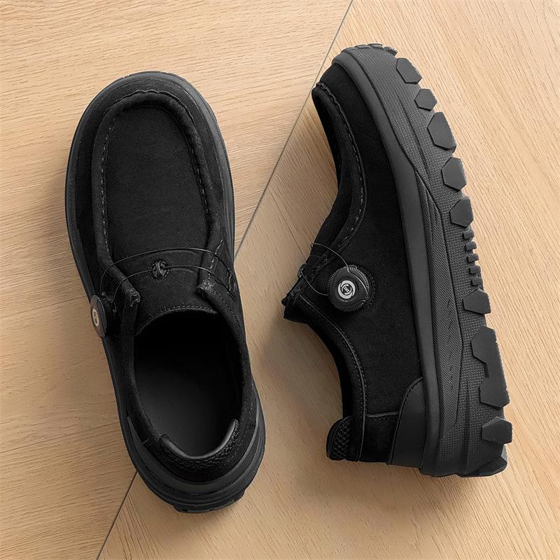 

New platform outdoor rotating button hiking shoes kangaroo shoes heightening sports and leisure shoes 39 чёрный