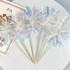 5/20Pcs Birthday Glitter Cake Topper Colorful Fireworks Tassels Cupcake Topper Wedding Baby Shower Baking Dessert Cake Decor
